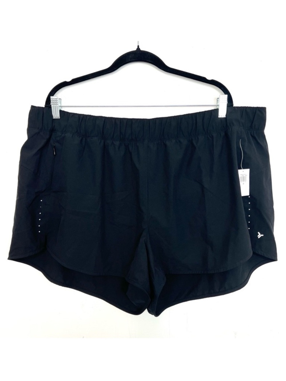 NWT Old Navy Black Active Quick Dry Shorts Zip Pocket 2X ly